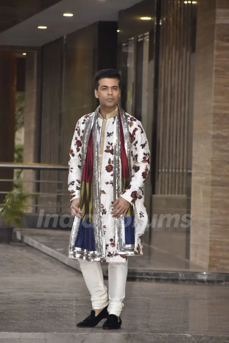 Karan Johar at Sonam Kapoor and Anand Ahuja Sangeet ceremony