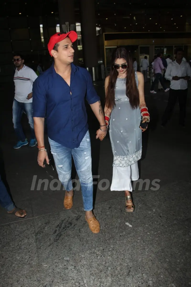 Prince and Yuvika Snapped post Marriage