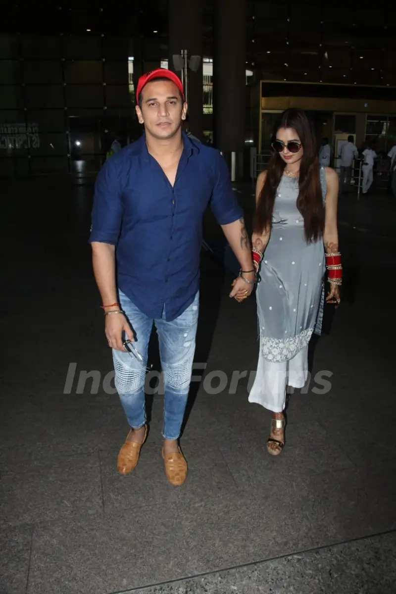 Prince and Yuvika Snapped post Marriage
