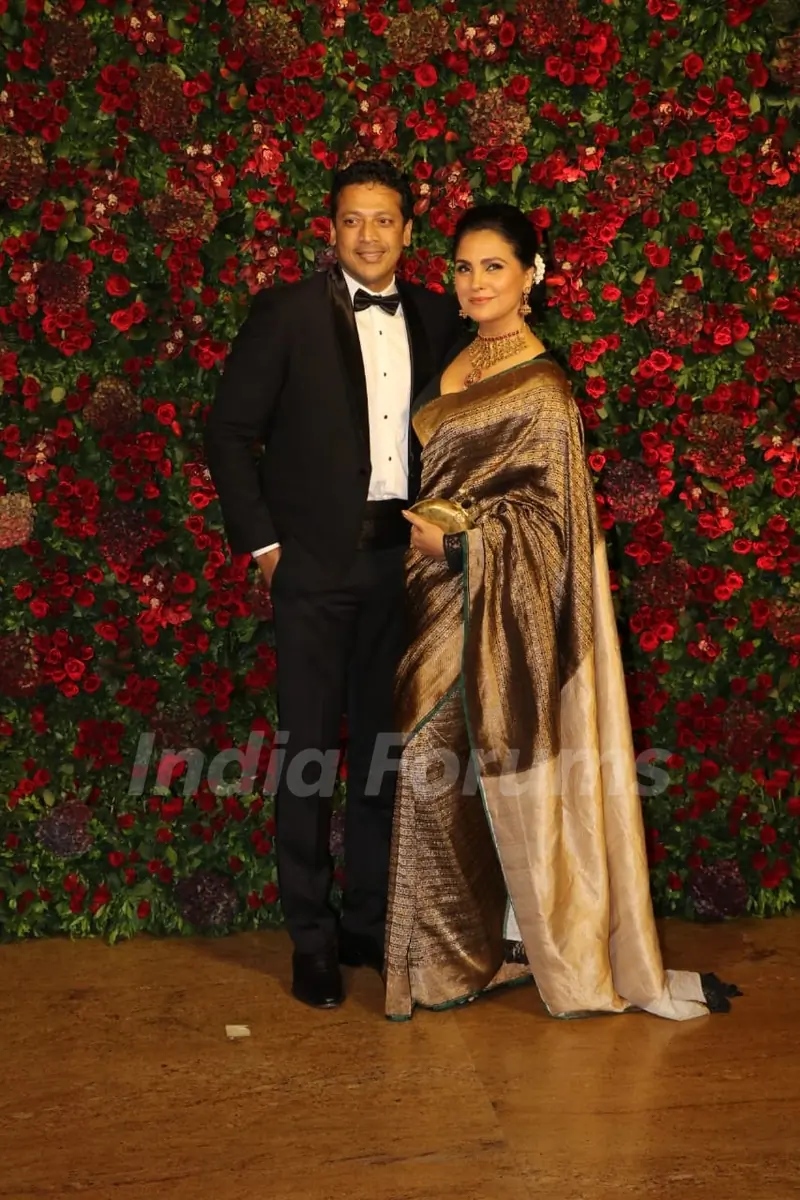 Lara Dutta and Mahesh Bhupathi at Ranveer Deepika Wedding Reception Mumbai