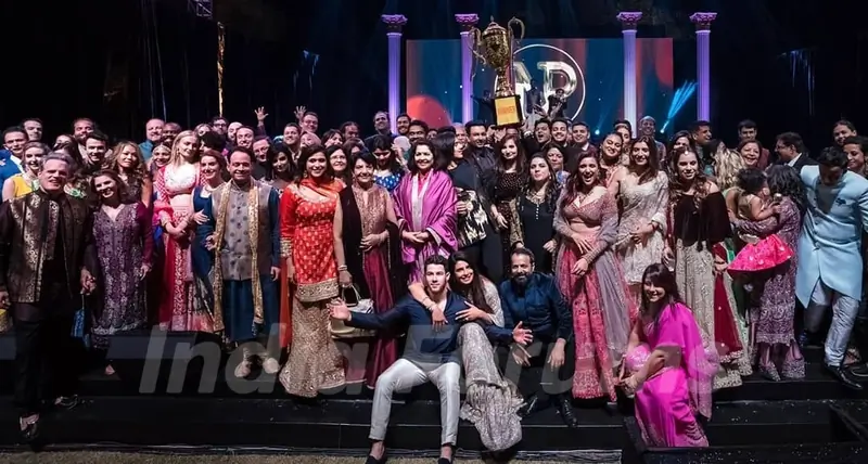 Priyanka Nick with there friends and family including Parineeti Chopra on Sangeet Ceremony