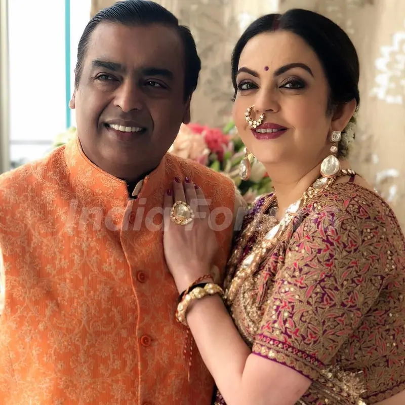 Mukesh Ambani and Neeta Ambani on Isha Ambani Sangeet function Udaipur