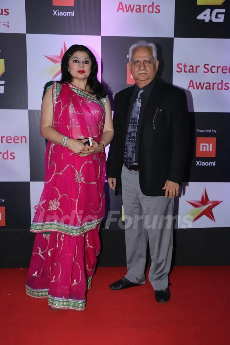 amesh Sippy with Kiran Juneja at Star Screen Awards 2018