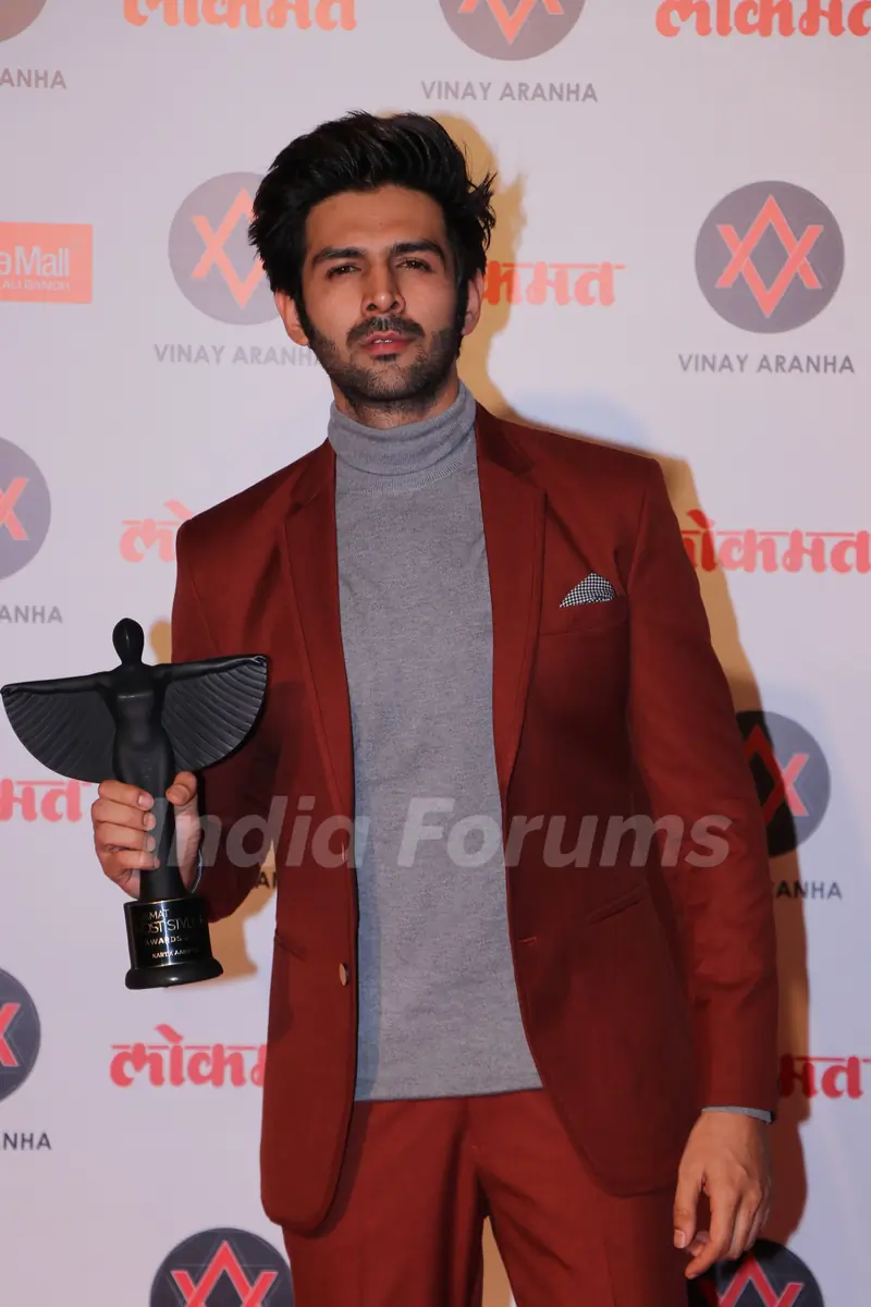 Kartik Aaryan at Lokmat Awards