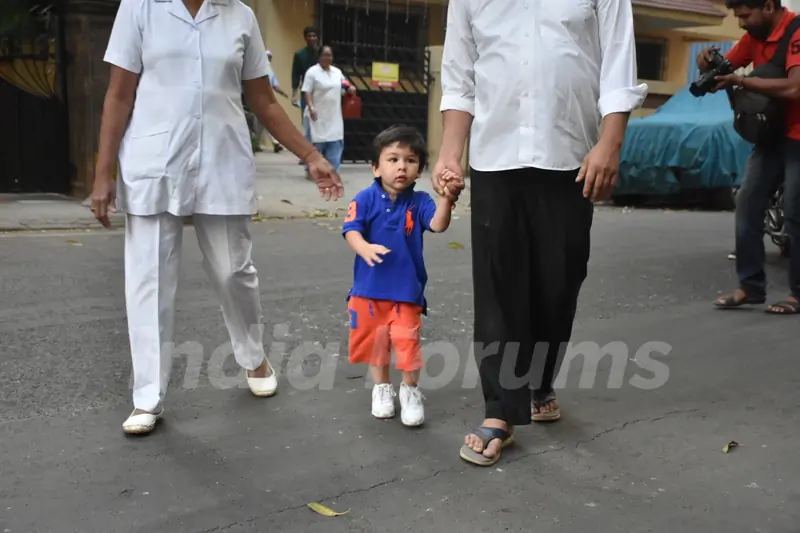 Taimur Ali Khan spotted around the town