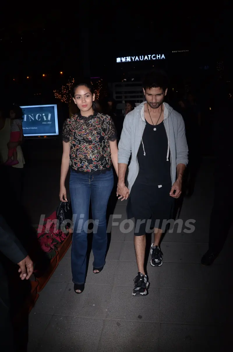 Shahid Kapoor and wife Mira Rajput Kapoor spotted around the town