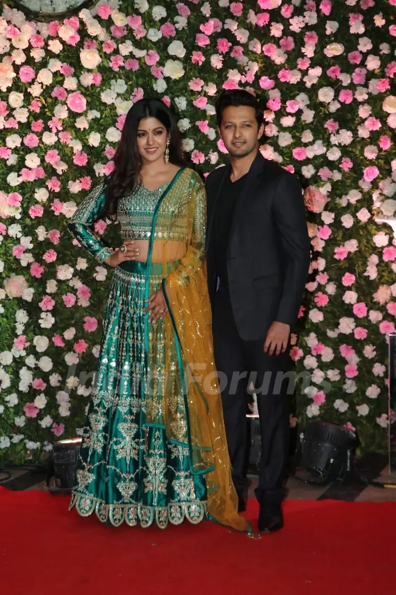Vatsal Sheth with wife Ishita Dutta at Kapil Sharma and Ginni Chatrath's Live Reception, Mumbai