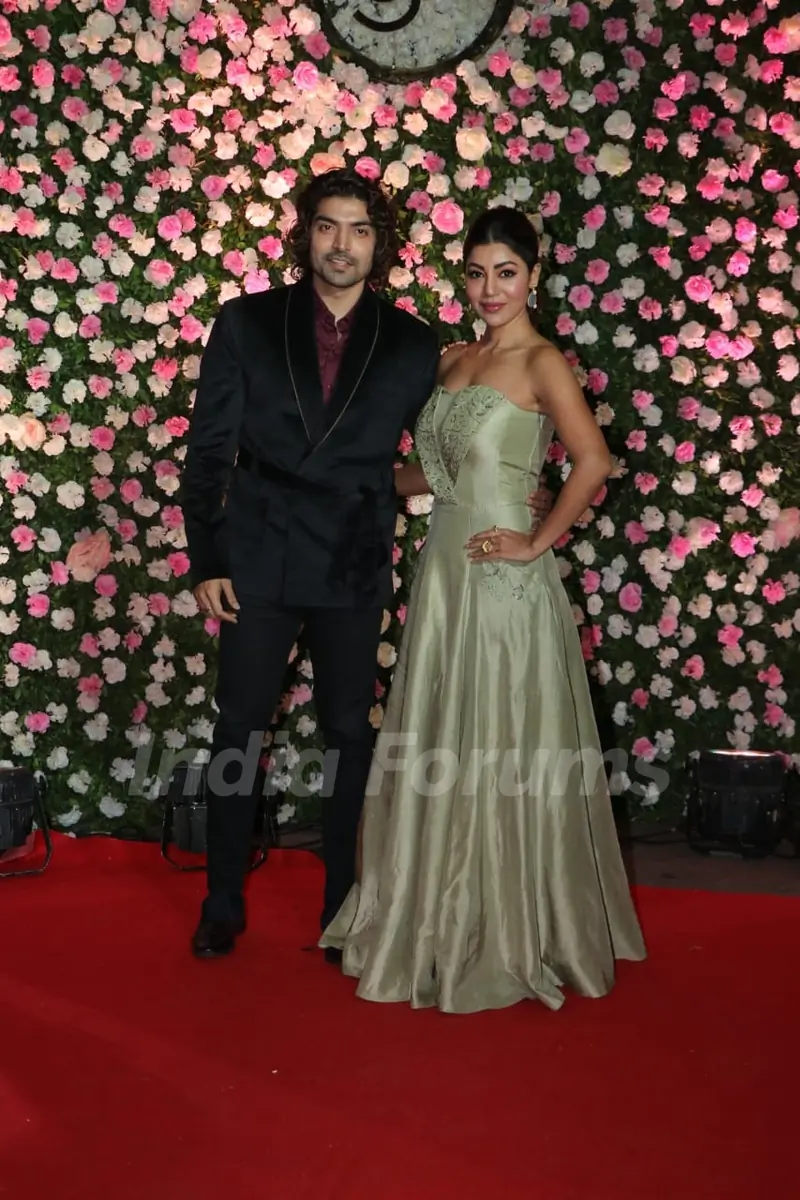 Gurmeet Choudhary and Debina Bonnerjee at Kapil Sharma and Ginni Chatrath's Reception, Mumbai