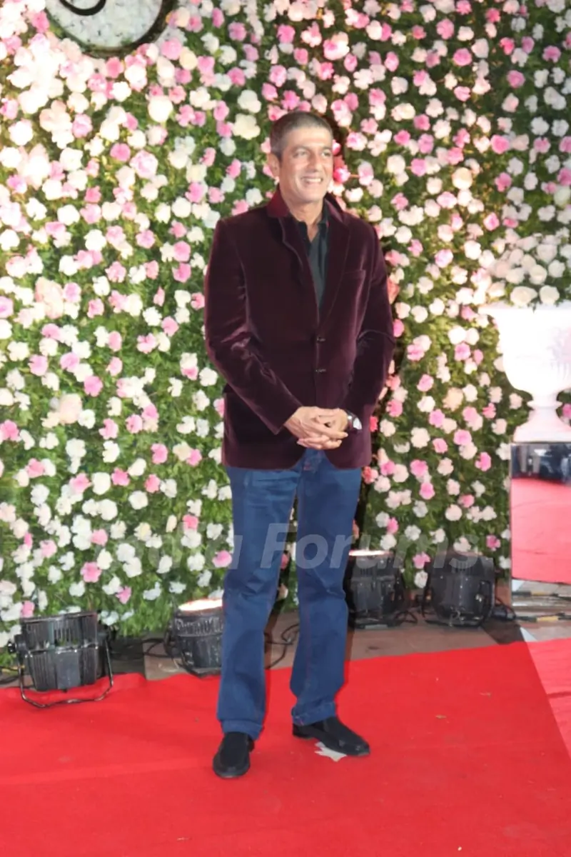 Chunky Pandey at Kapil Sharma and Ginni Chatrath's Reception, Mumbai