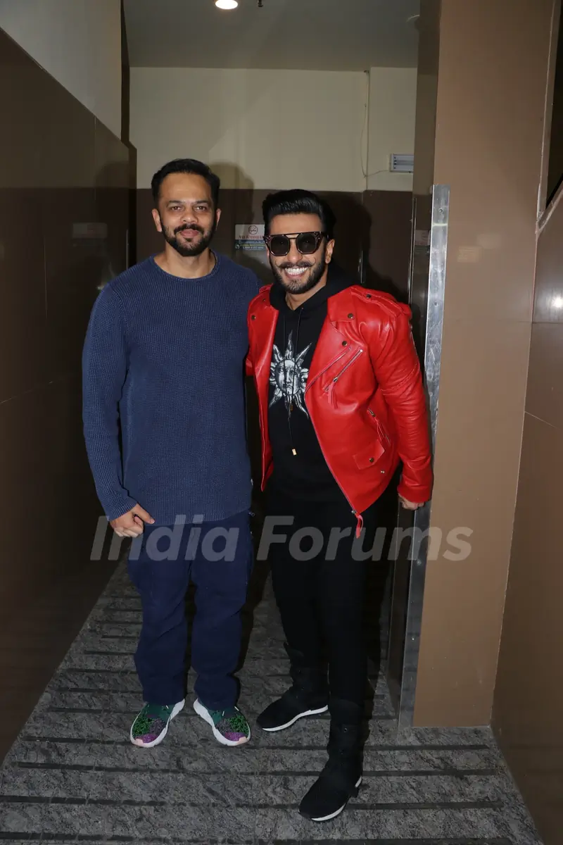 Ranveer Singh and Rohit Shetty snapped during screenings of Simmba