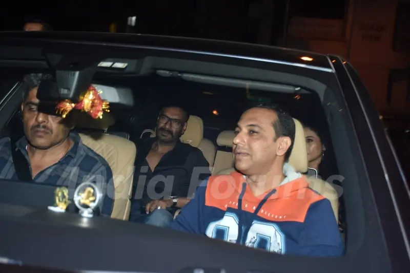 Kajol with husband Ajay Devgn at Simmba success bash