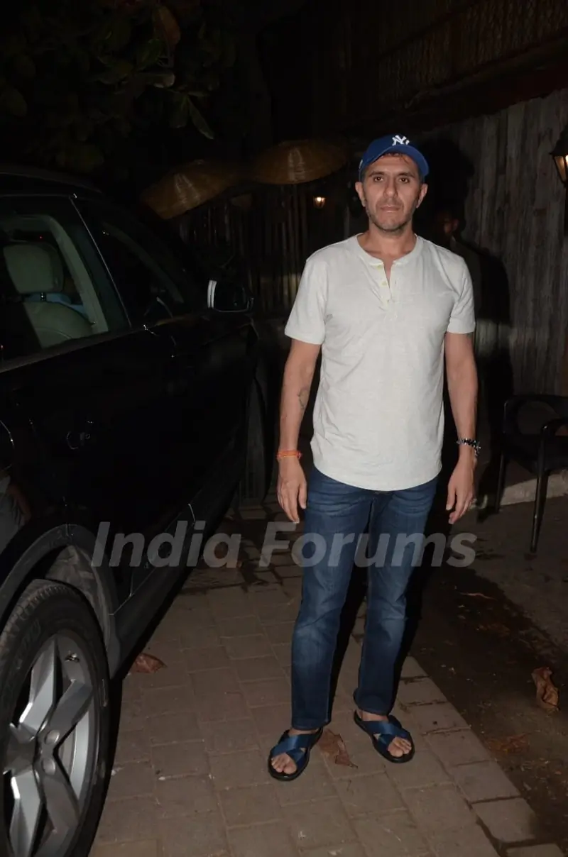 Ritesh Sidhwani snapped during Farhan Akhtar's B'day Bash