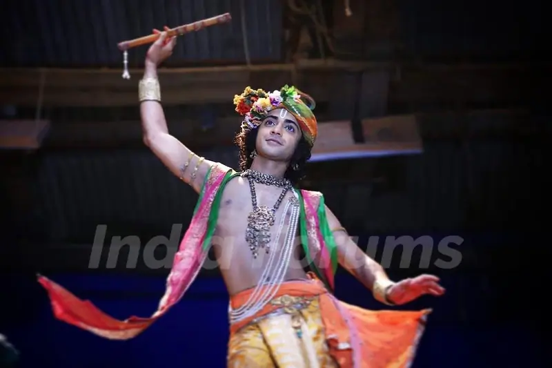 Krishna in a dancing pose from RadhaKrishn