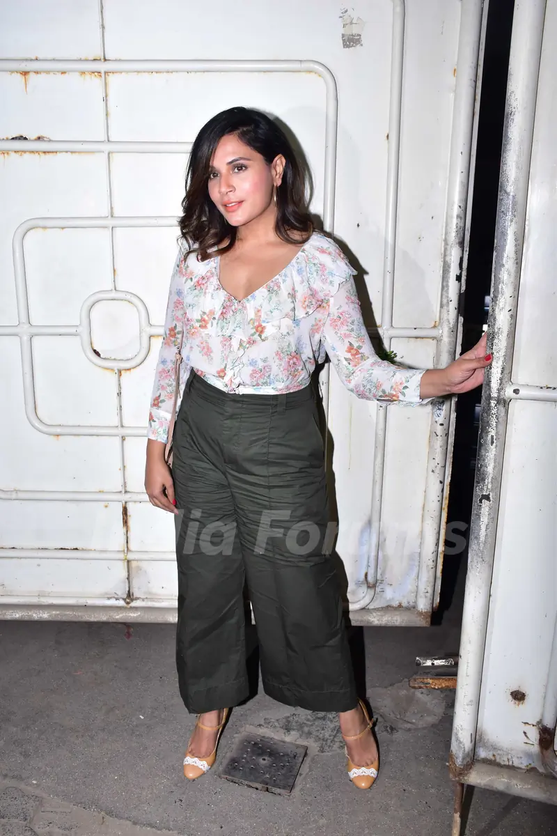 Richa Chadda snapped during the screening of 'URI'