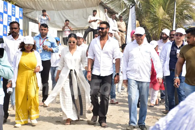 Kajol and Ajay Devgn snapped at an event for a social cause