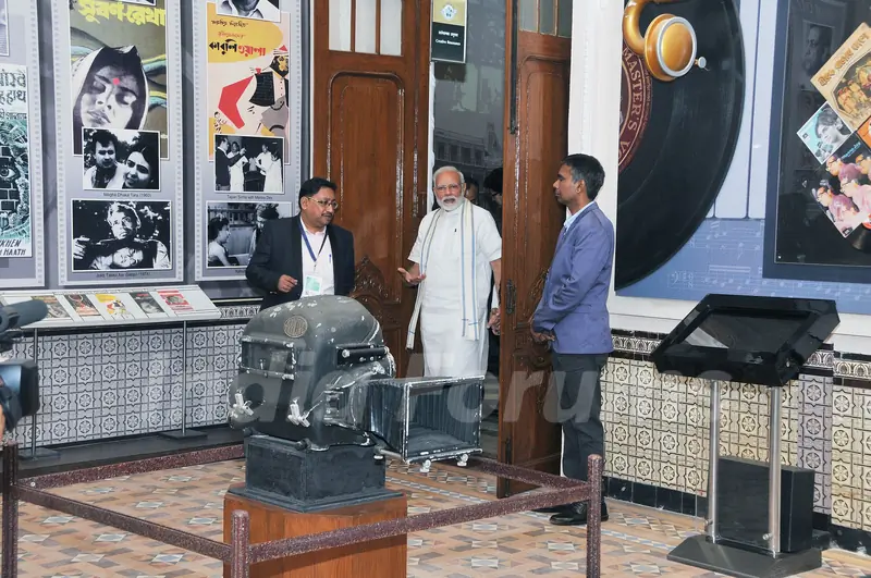 Prime Minister Narendra Modi snapped at The National Museum of Indian Cinema