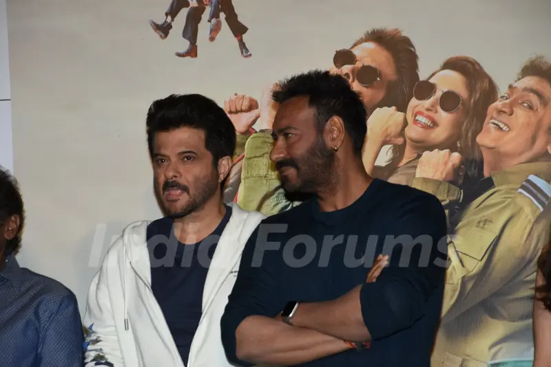 Ajay Devgn and Anil Kapoor at the trailer launch of 'Total Dhamaal'