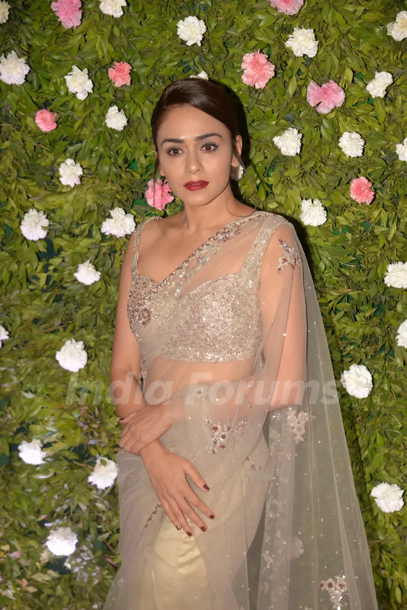 Amruta Khanvilkar at Amit Thackeray's reception