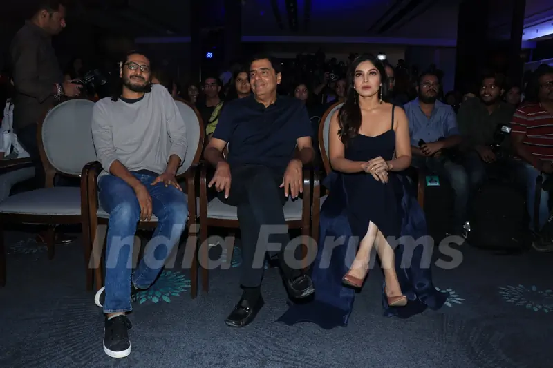 Cast of Sonchiriya at the trailer launch