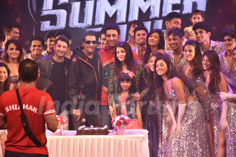 Shiamak Davar, Abhishek Bachchan and Aishwarya Rai Bachchan snapped at an event