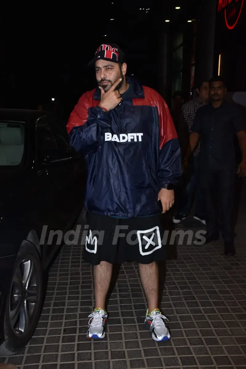 Aditya Prateek Singh Sisodia (Badshah) snapped at the screening of India's Most Wanted.