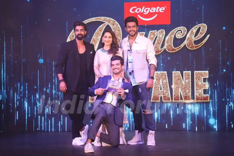  Shashank Khaitan, Madhuri Dixit-Nene, Tushar Kalia and Arjun Bijlani at the launch of Dance Deewane season 2