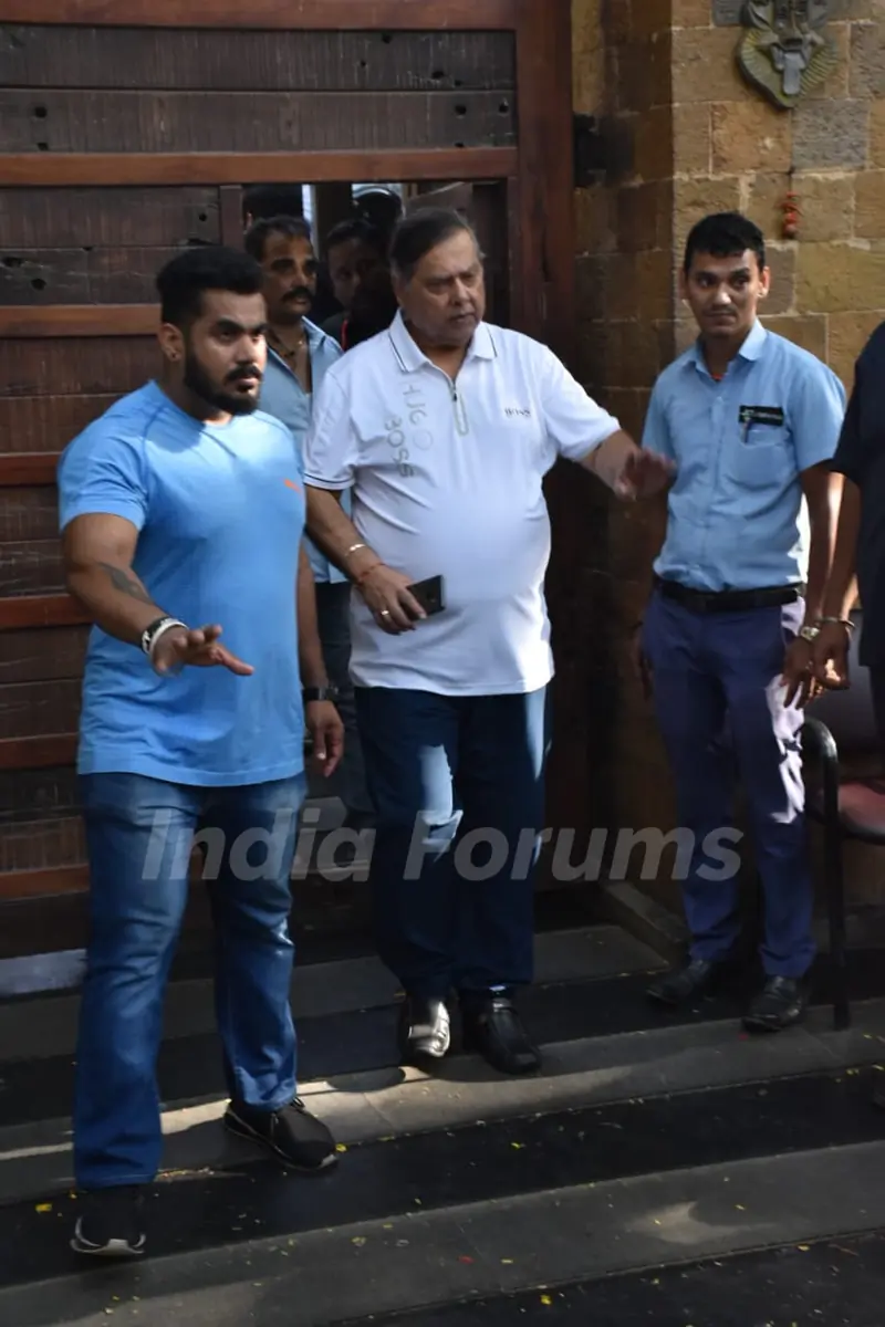 David Dhawan at Ajay Devgan's house