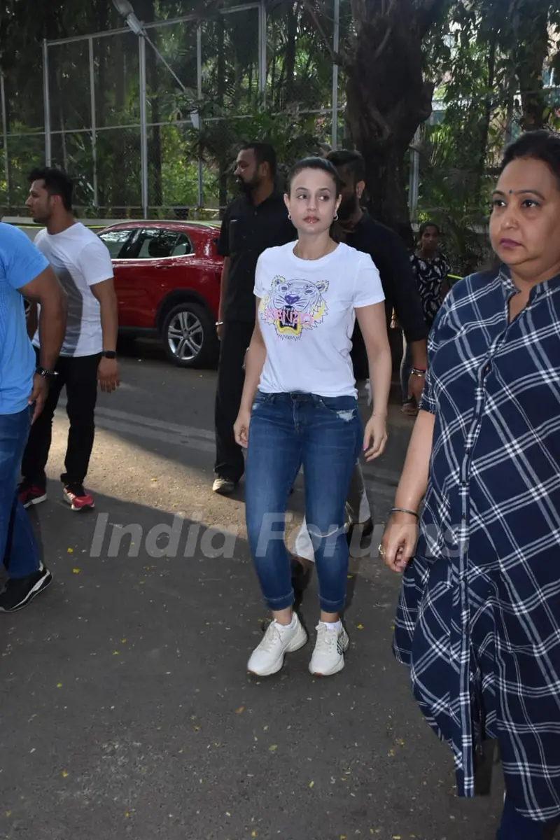 Ameesha Patel at Ajay Devgan's house