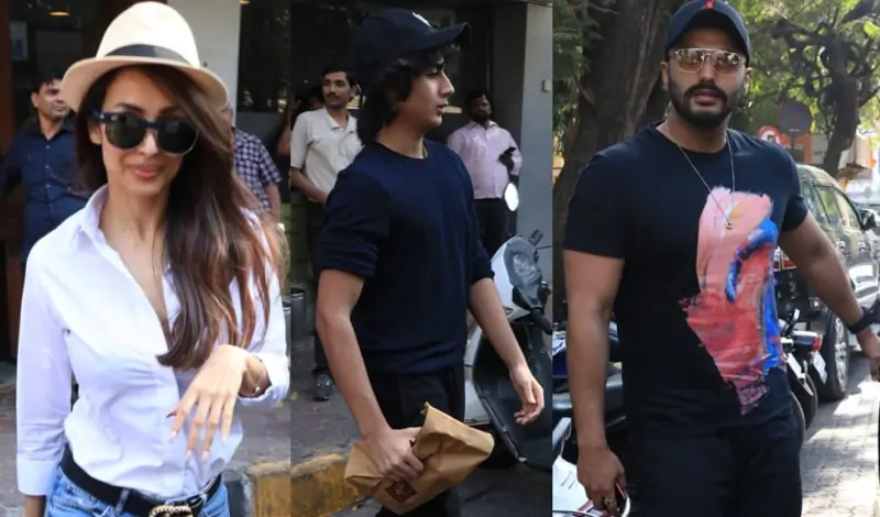 Arhaan Khan with Malaika Arora and Arjun Kapoor