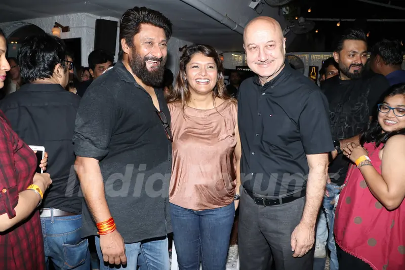 Vivek Agnihotri, Pallavi Joshi and Anupam Kher snapped at the success bash of Tashkent Files