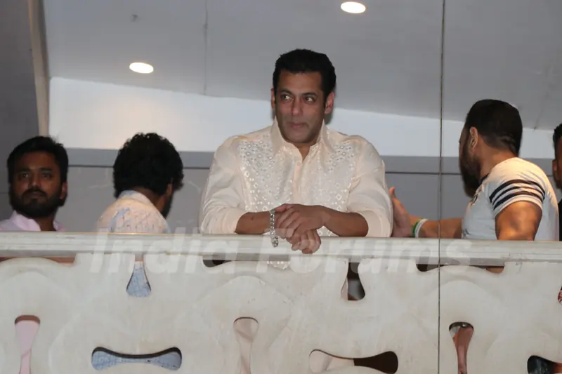 Salman Khan was spotted celebrating Eid with fans