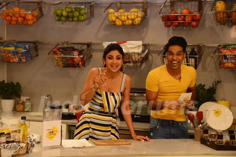 Shilpa Shetty snapped while visiting Big Bazaar for an event