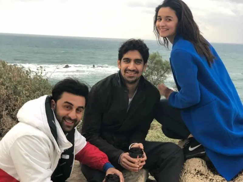 Alia Ranbir Ayan on the sets of Brahmastra