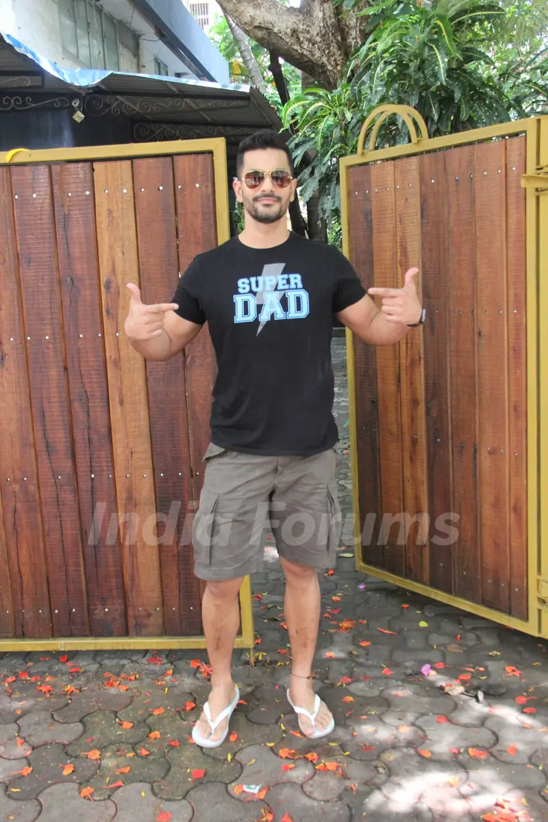 Angad Bedi was spotted around the town