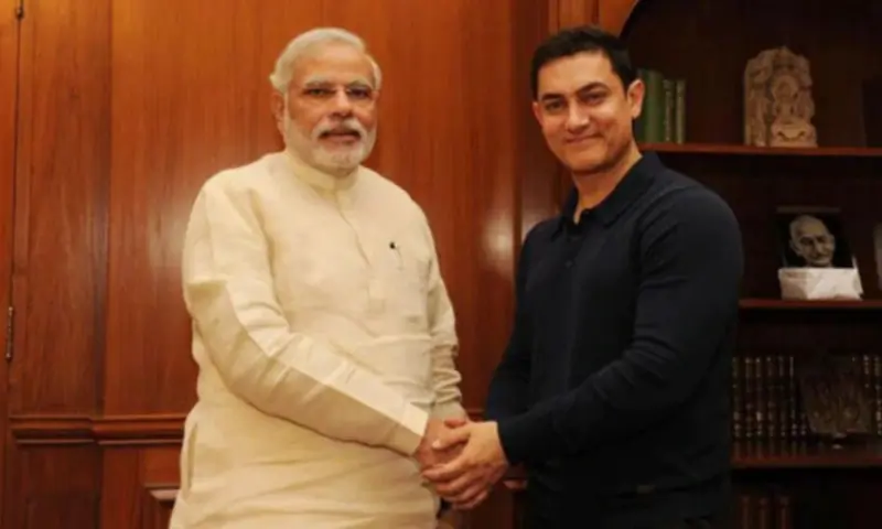 PM Narendra Modi and Aamir Khan