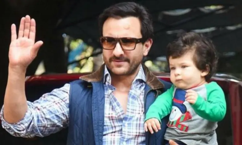 Taimur Ali Khan and Saif Ali Khan
