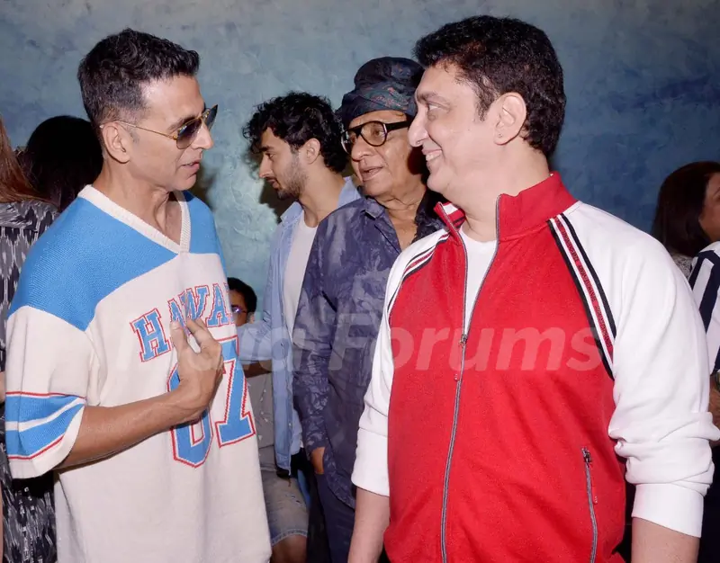 Akshay Kumar, Ranjeet and Sajid Nadiadwala snapped at Housefull 4's special screening