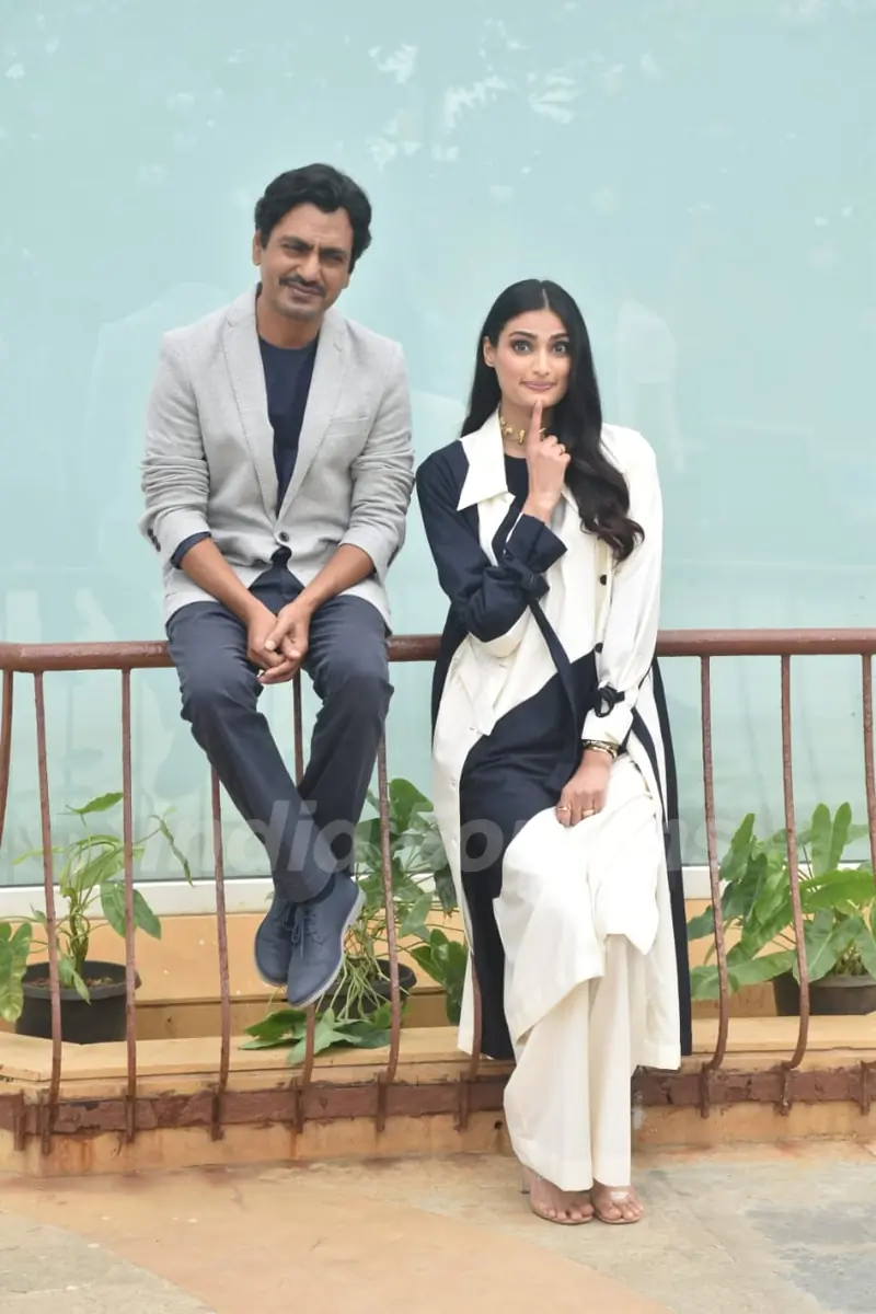 Nawazuddin Siddiqui and Athiya Shetty at the promotions of Motichur Chaknachur!