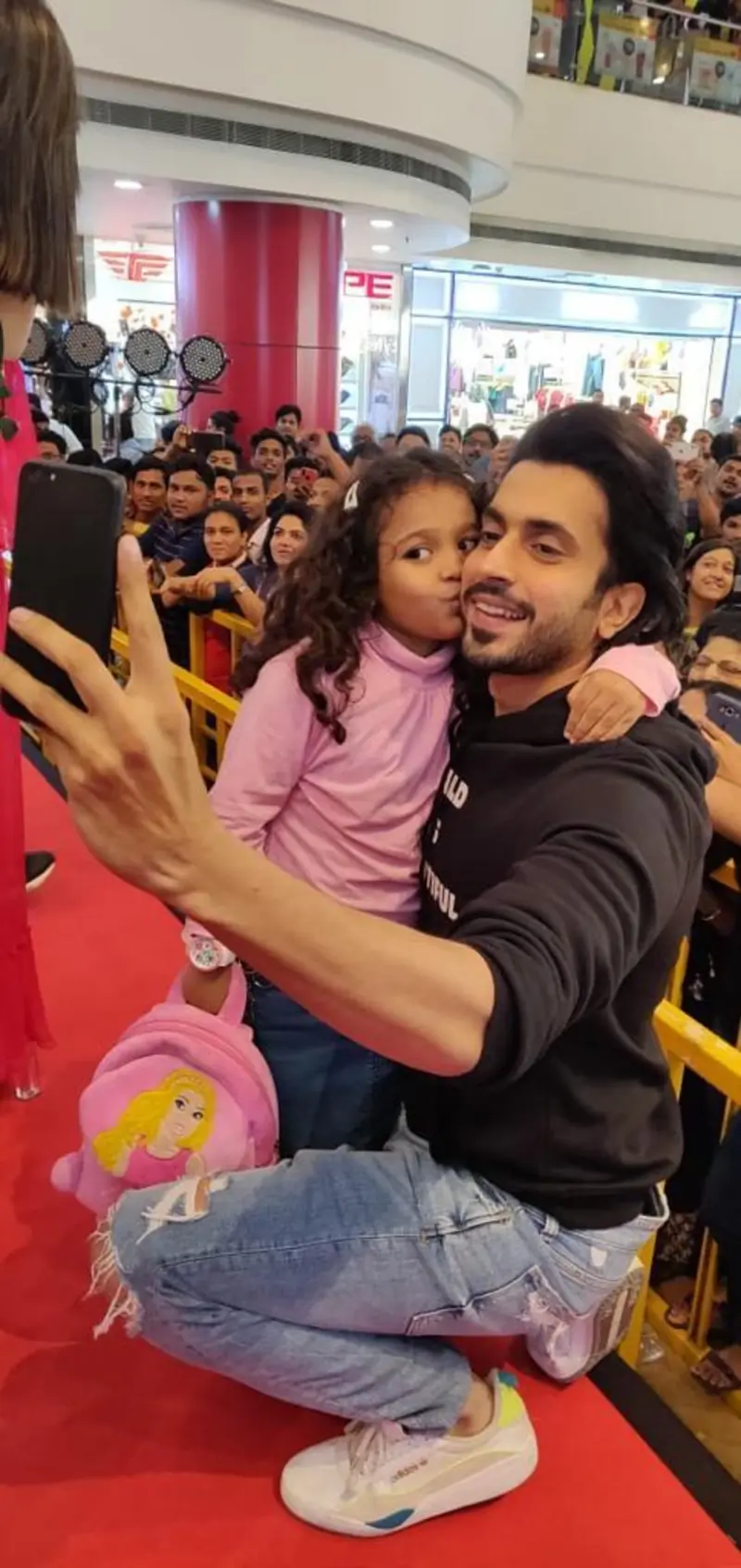 sunny singh with a fan