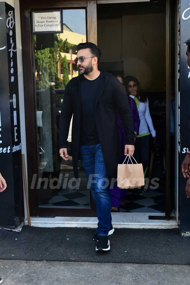 Raj Kundra papped around the town