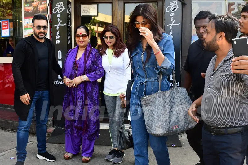 The Shetty family papped around the town
