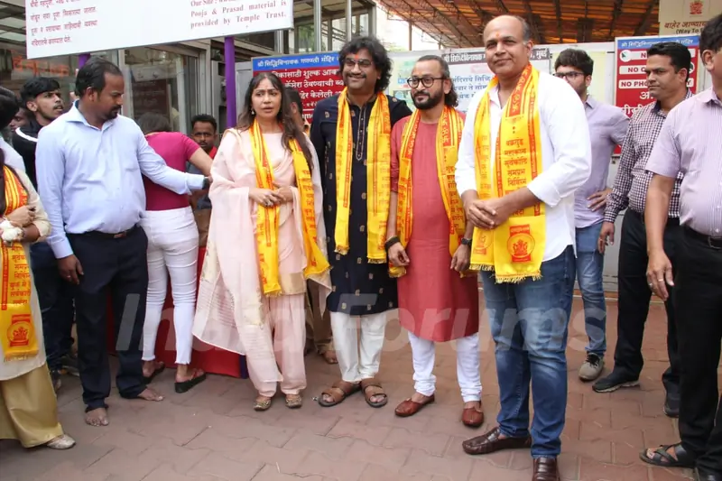 Ashutosh Gowariker with music composers and singer Ajay-Atul