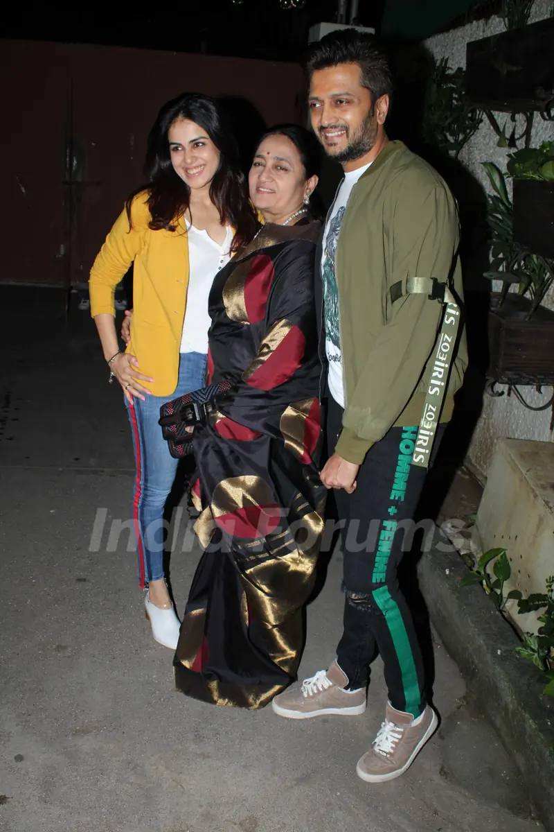 Riteish and Genelia papped at Marjaavaan's special screening