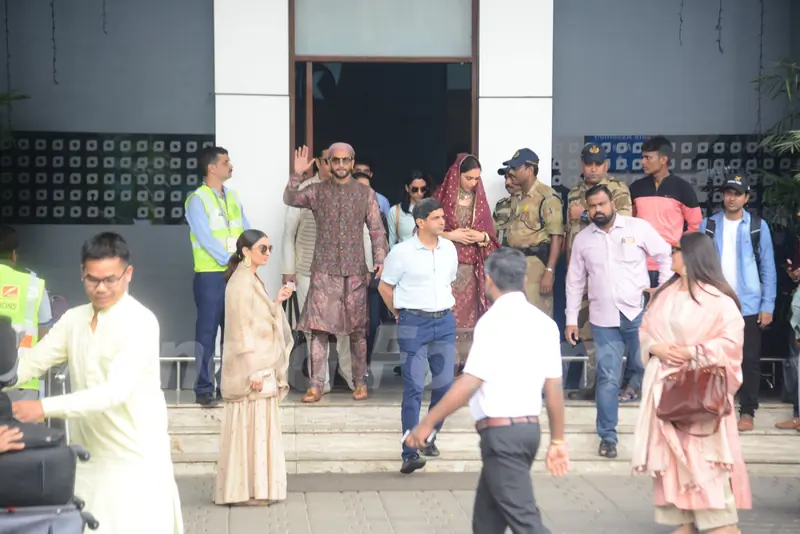 Deepika and Ranveer spotted with their family at Kalina Airport