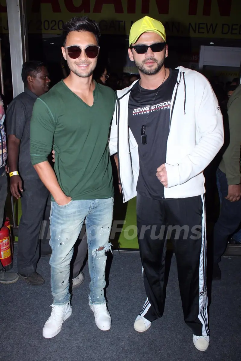 Aayush Sharma and Zaheer Iqbal papped at the launch of Being Strong