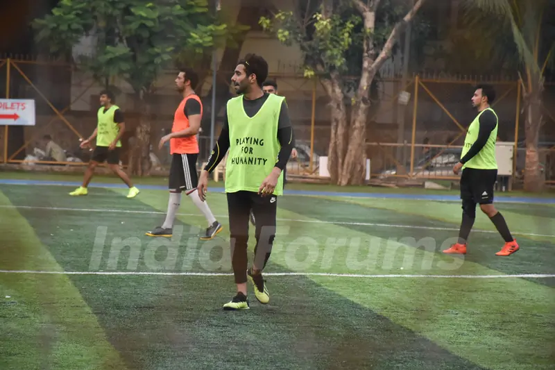 Aparshakti Khurana spotted playing football