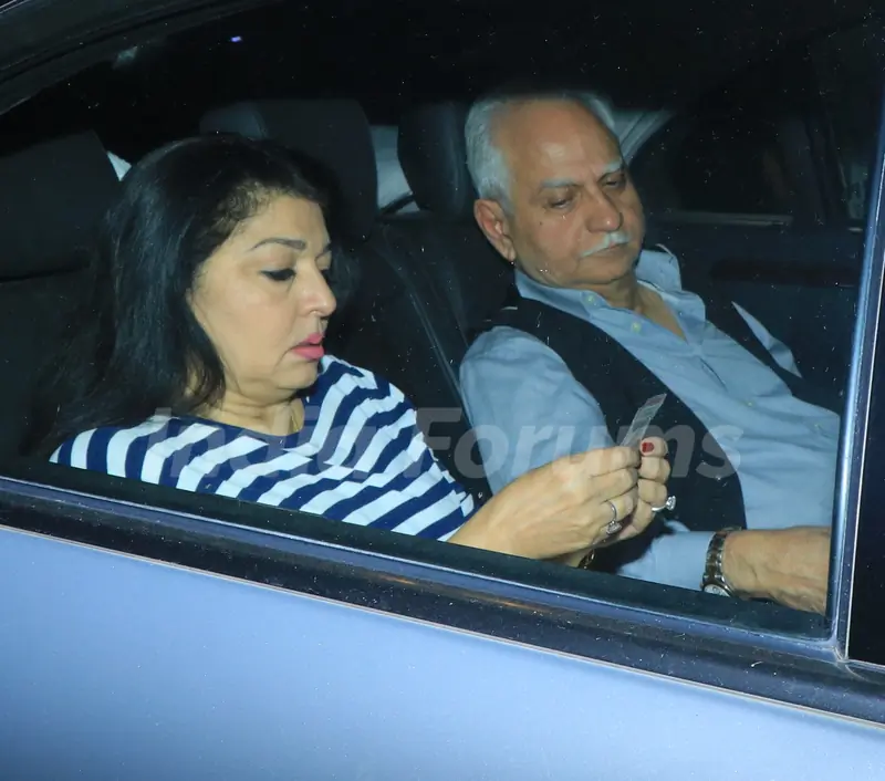 Ramesh Sippy and Kiran Juneja at Pati Patni Aur Woh screening