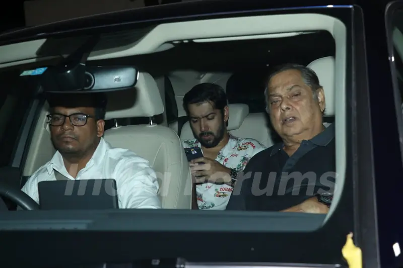 David Dhawan and Rohit Dhawan at Pati Patni Aur Woh screening