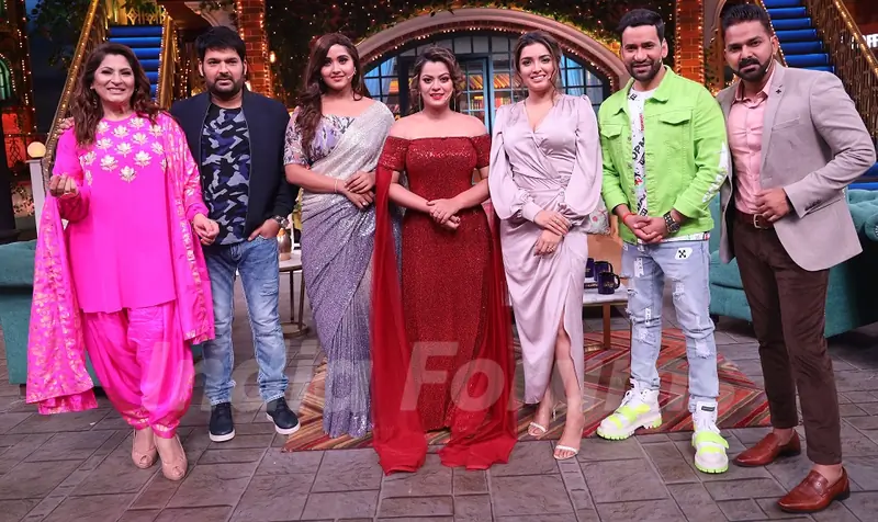 Dinesh Nirahua, Pawan Singh, Kajal Raghwani, Amarapali, and Nidhi Jha on the Kapil Sharma show