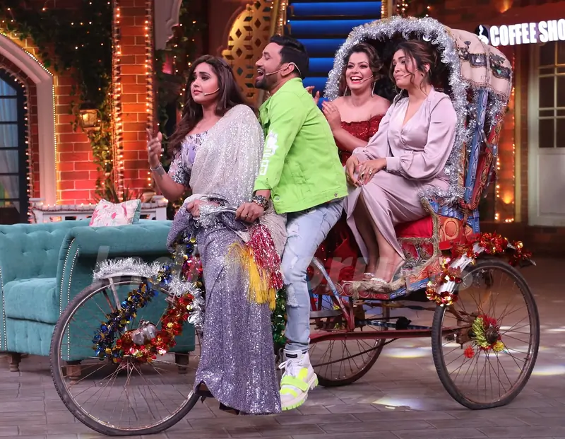 Dinesh Nirahua, Pawan Singh, Kajal Raghwani, Amarapali, and Nidhi Jha on the Kapil Sharma show